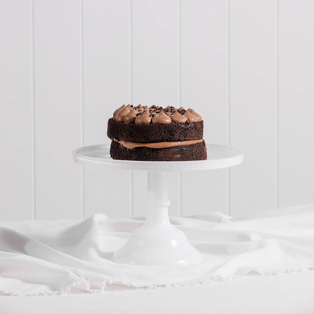 Ecology Glass Torte Cake Stand Desserts Display Holder 25x15.5cm White — image 2