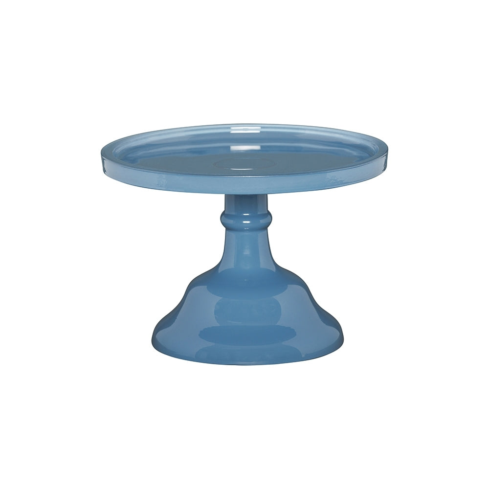 Ecology Glass Torte Cake Stand Dessert Display Holder 19x13cm Storm Blue