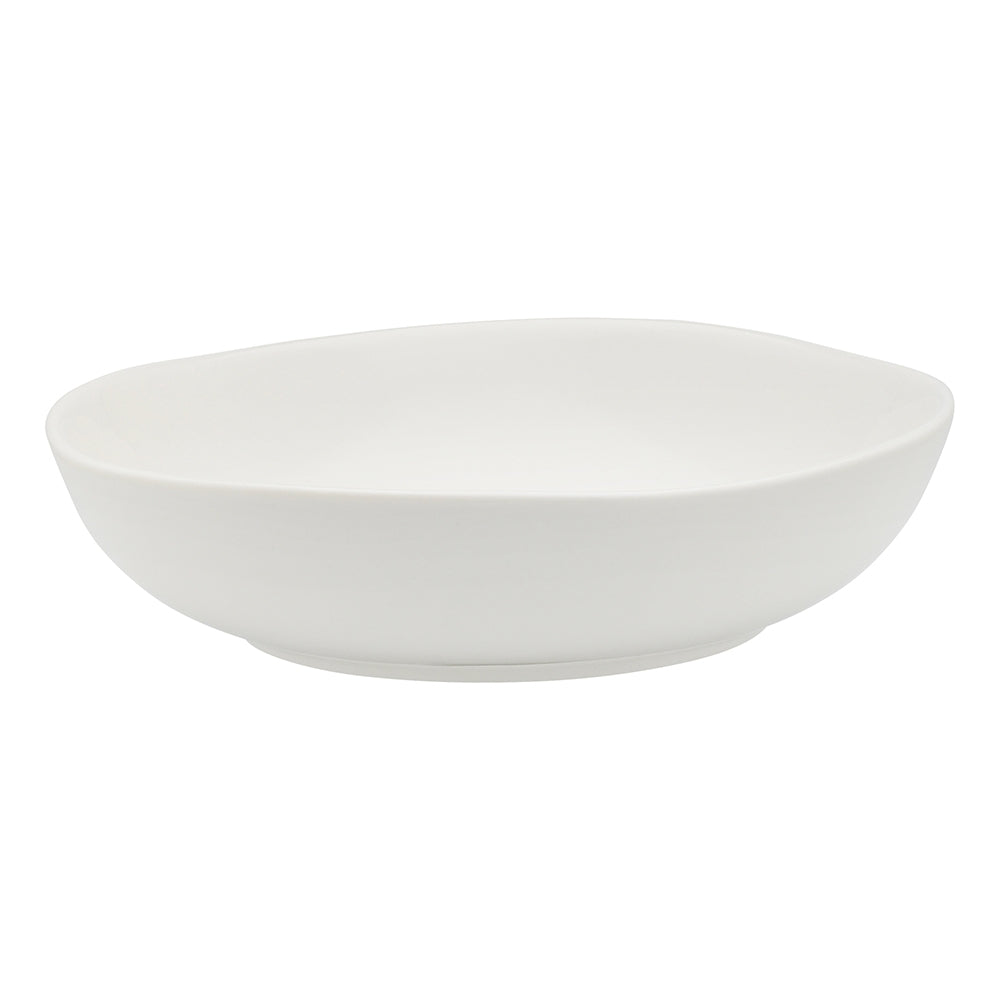 Ecology Elegant Kitchenware Porcelain Haven Fancy Dinner Bowl 22cm White