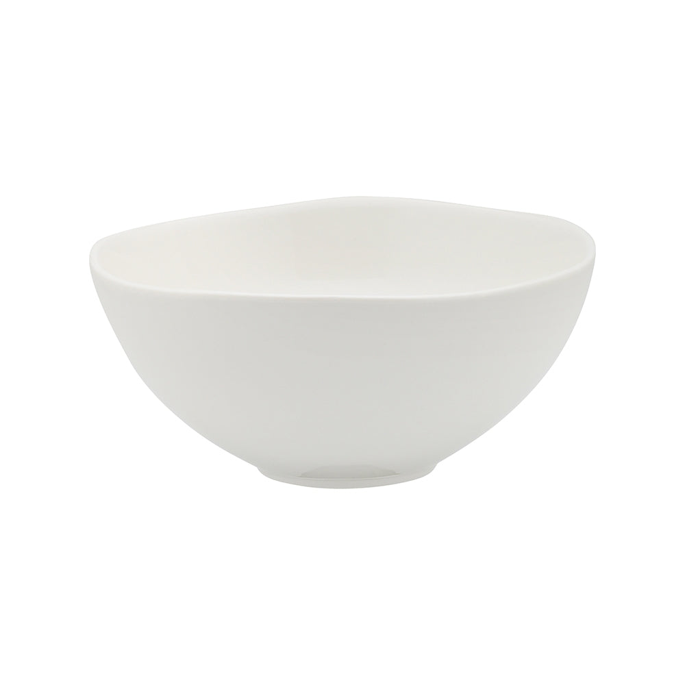 Ecology Elegant Kitchenware Porcelain Haven Fancy Noodle Bowl 18cm White