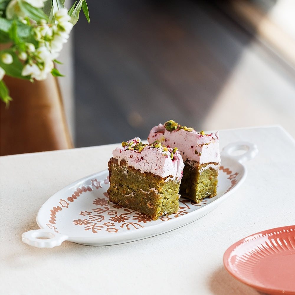 Ecology Nori Stoneware Loop Food Serving Platter/Dish w/Handles Red 18x41cm — image 3