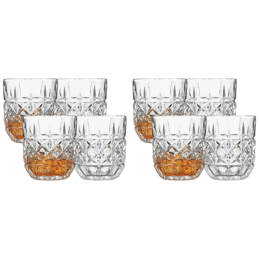 Ecology 4pc Ecology Matis Soda Lime Glass Whiskey Drinking Glasses 250ml Clear (2 Pack)