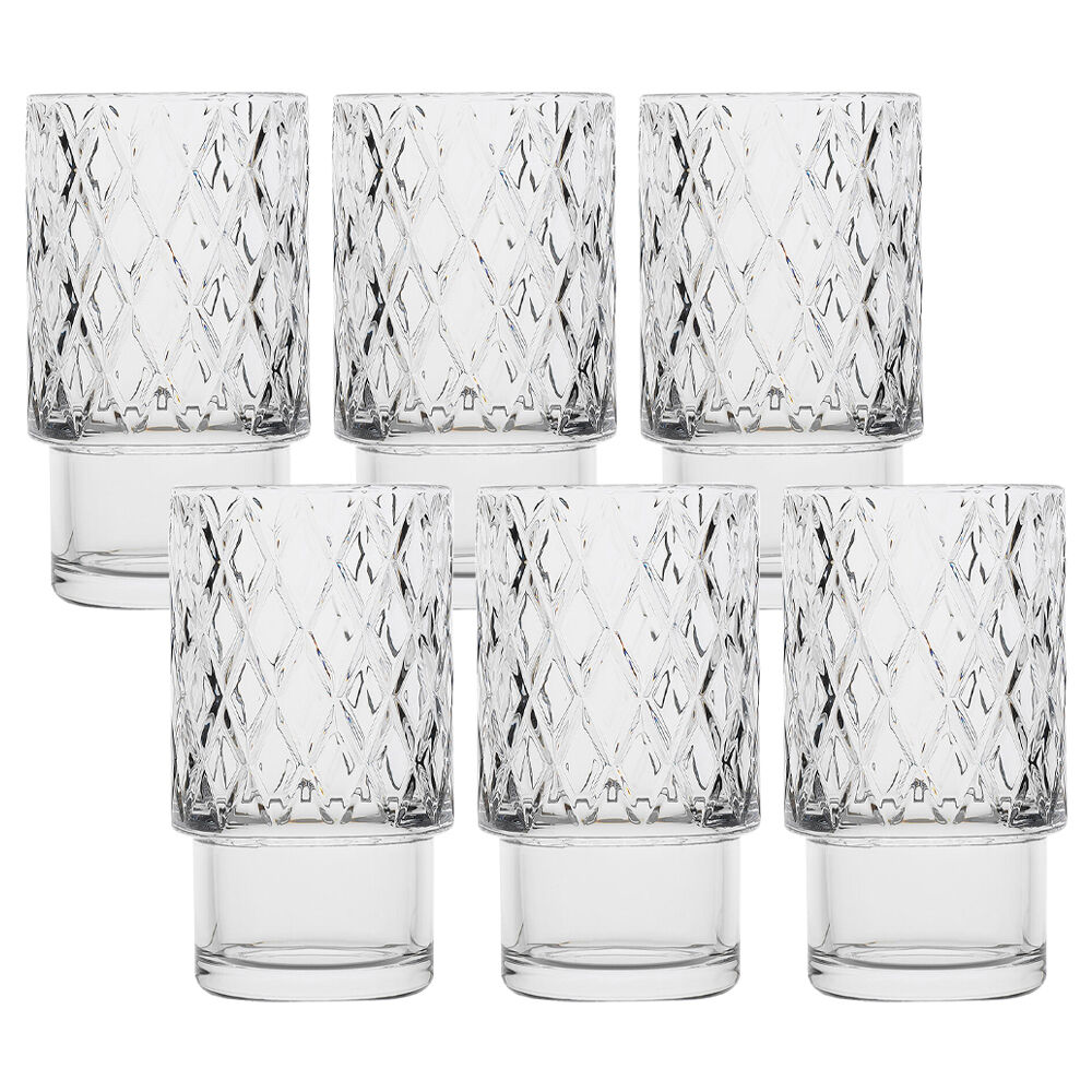 Ecology Dante Glass Hi Ball Tumblers Water/Juice Drinking Cup 370ml Clear (12 Pieces) — image 2