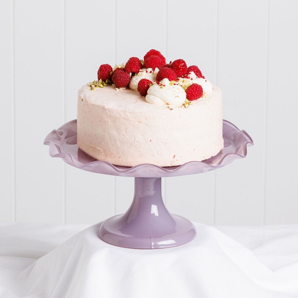 Ecology 26 x 12.5cm Iris Soda Lime Glass Ruffle Fluted Edged Cake Stand — image 2