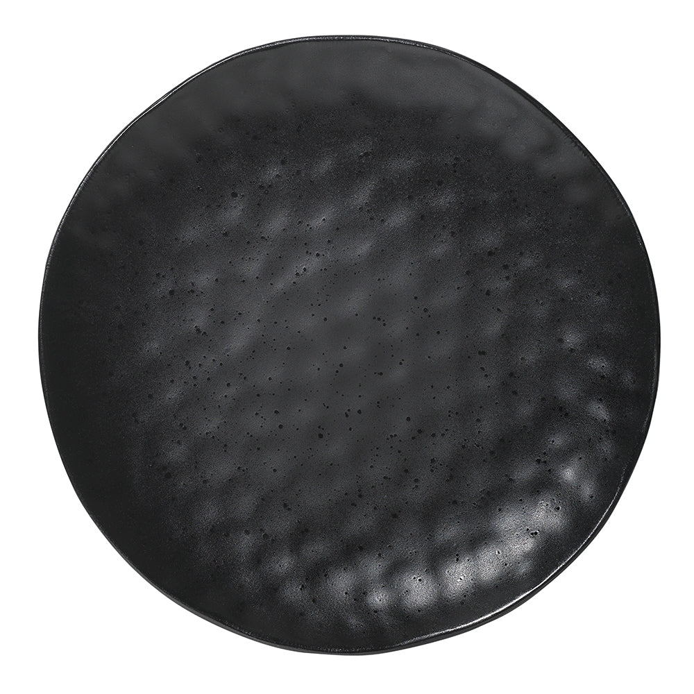 Ecology Speckle Ebony 27cm Stoneware Dinner Plate Dish Round Tableware Black (4 Pack)
