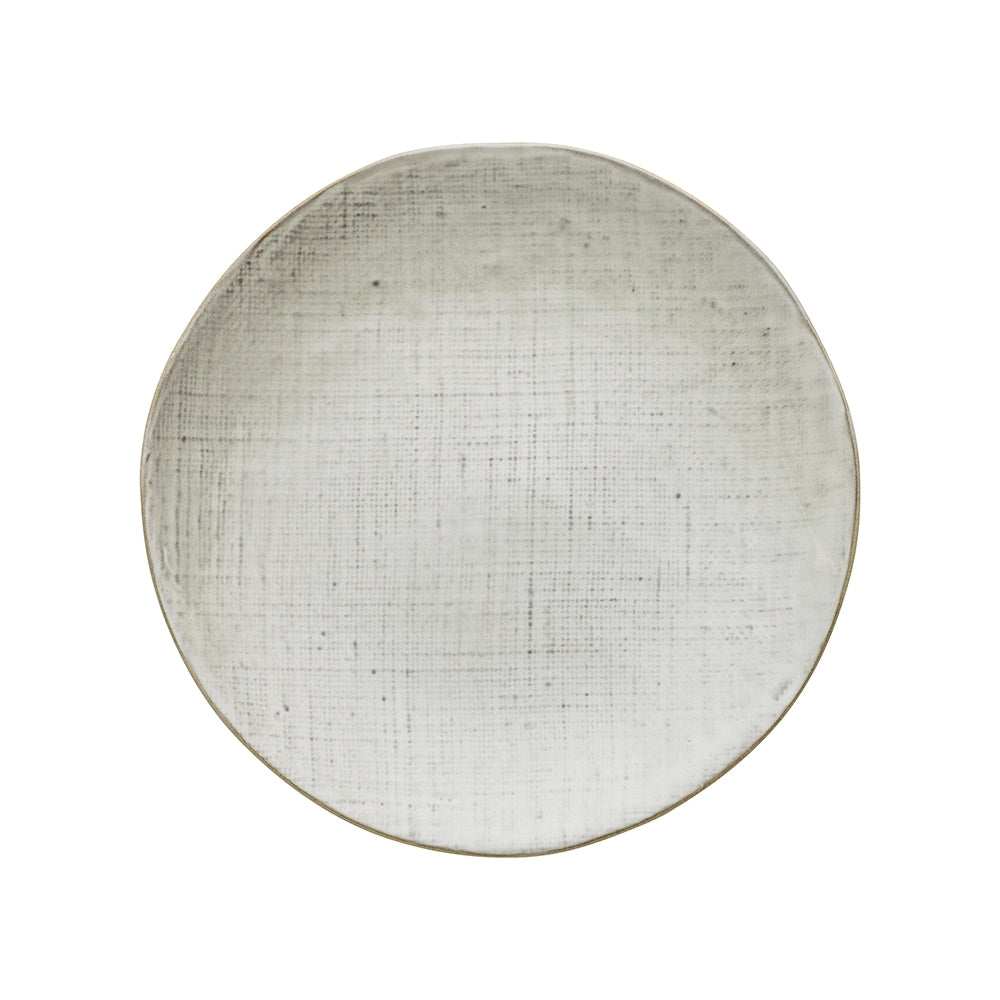 Ecology Dinnerware Stoneware Linen Elegant Dining Side Plate 21.5cm Birch