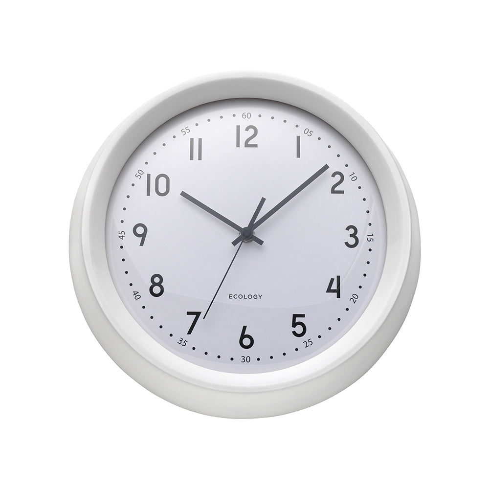 Ecology Sandglass Decorative Home Wooden Round Wall Time Clock 30cm White
