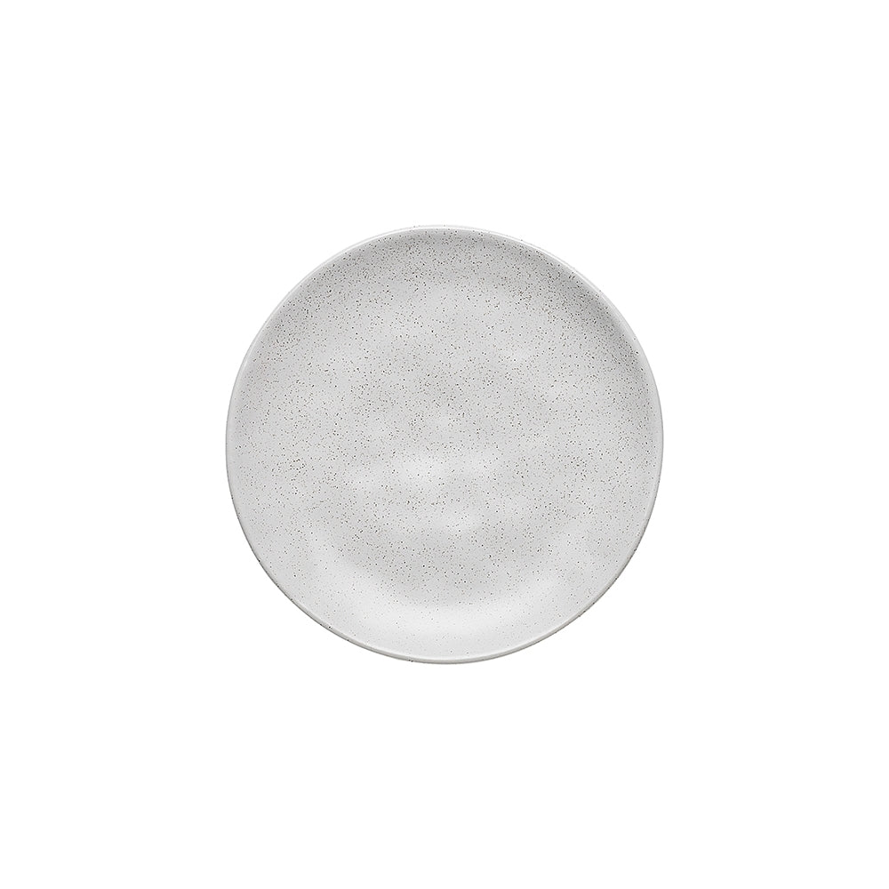 Ecology Speckle Milk 15cm Stoneware Cake Plate Round - White (6 Pack) — image 2