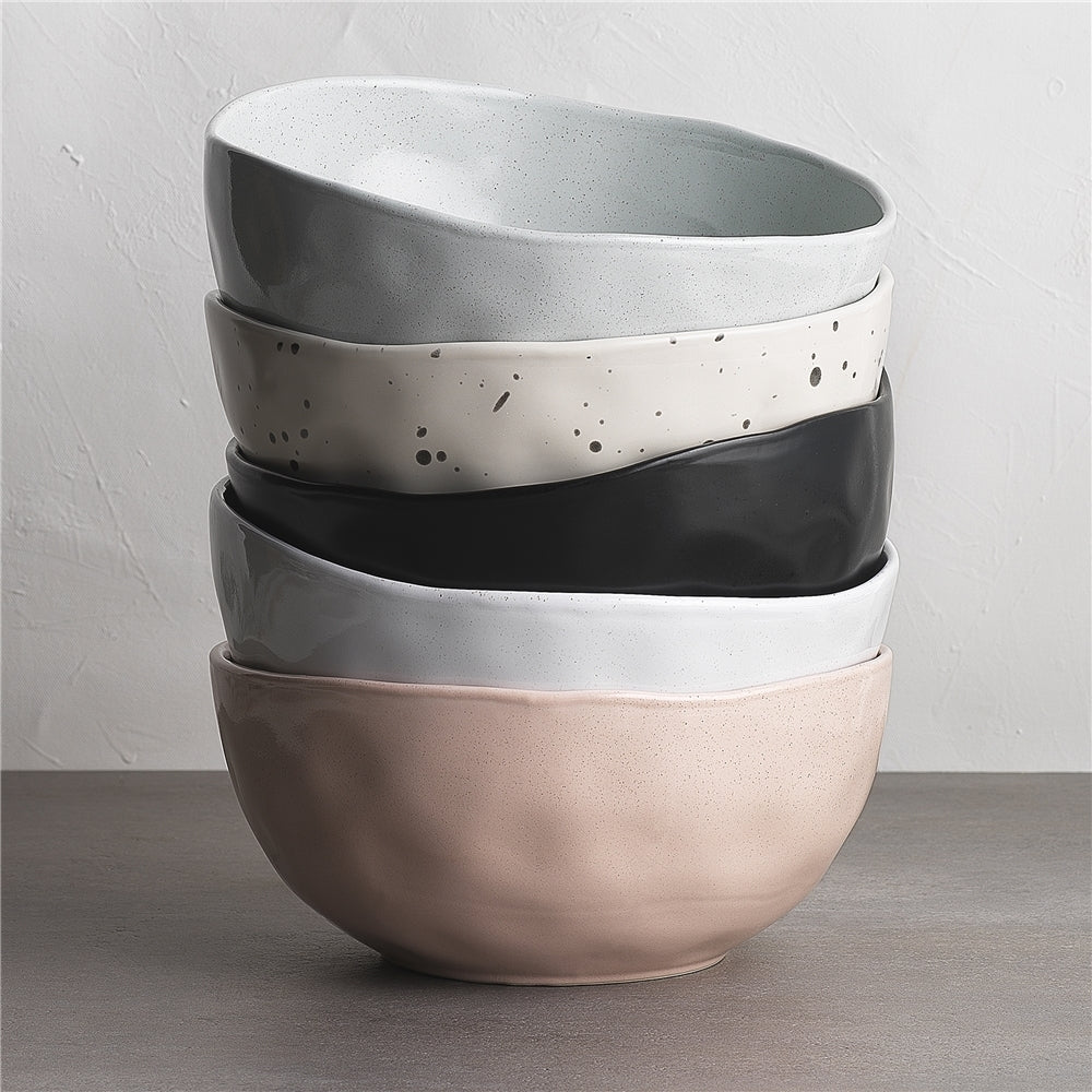 Ecology Speckle 20cm Stoneware Laksa Soup/Noodle Rice Food Dish Bowl Milk WHT — image 2