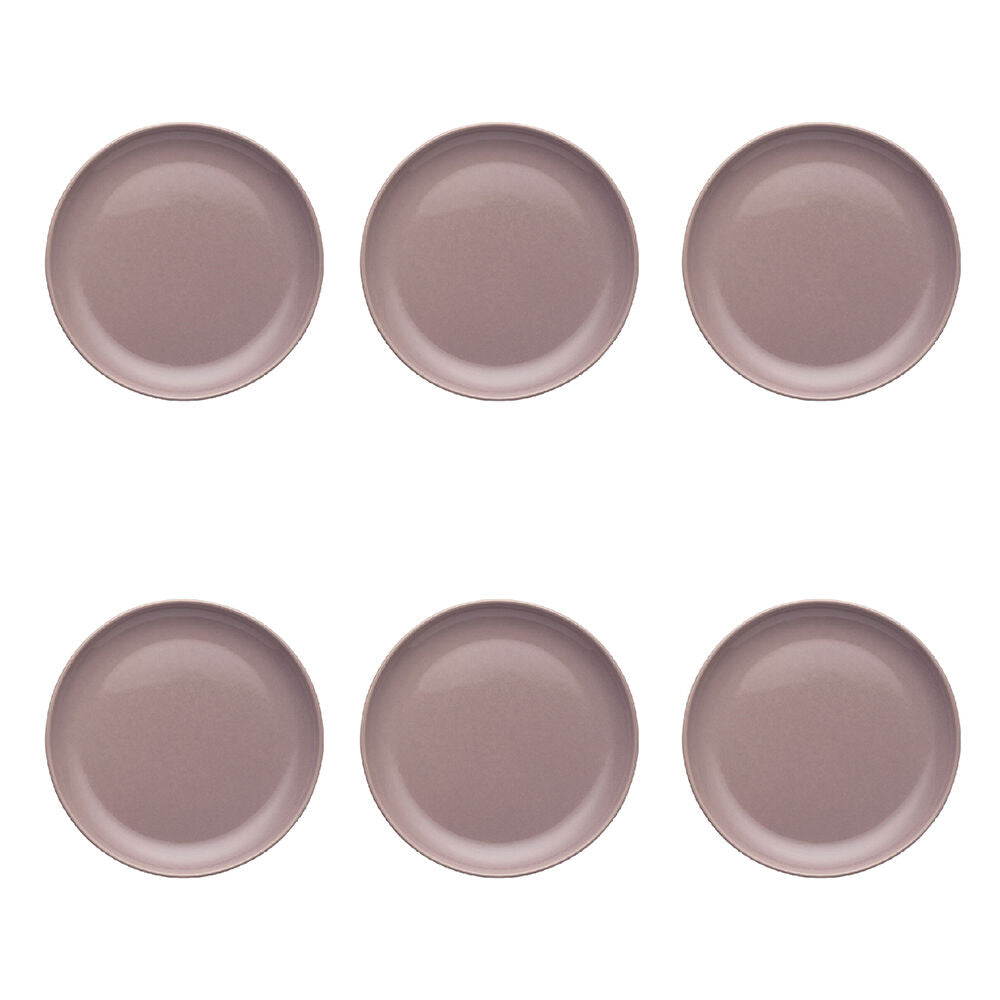 Ecology Element Stoneware Side Plate Food Serving Dish Tableware 20cm Lilac (6 Pack)