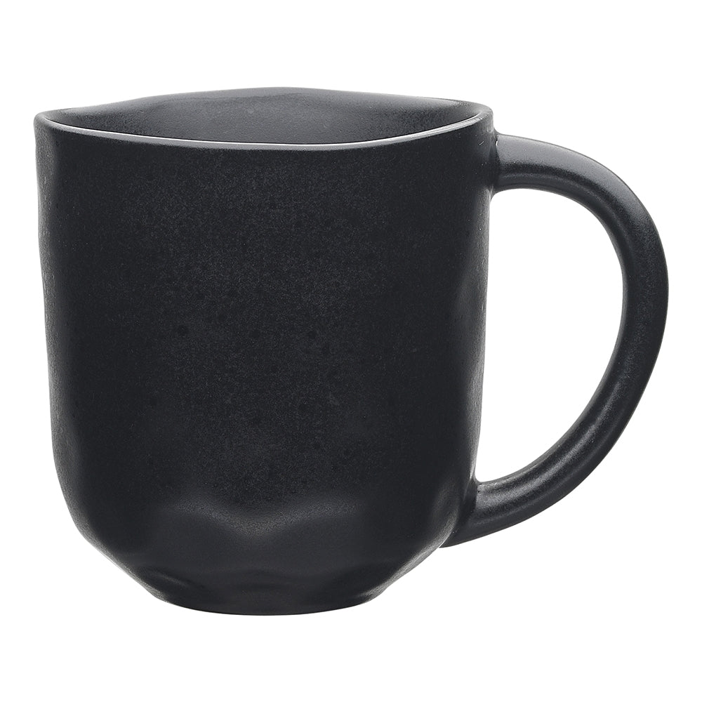 Ecology Speckle Ebony 410ml Stoneware Straight Mug w/ Handle Round - Black (4 Pack) — image 2