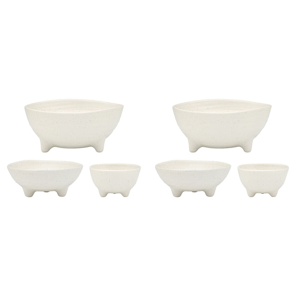 Ecology Ottawa Stoneware Nesting Bowls Food/Soup Dining Tableware Calico (6 Pieces)