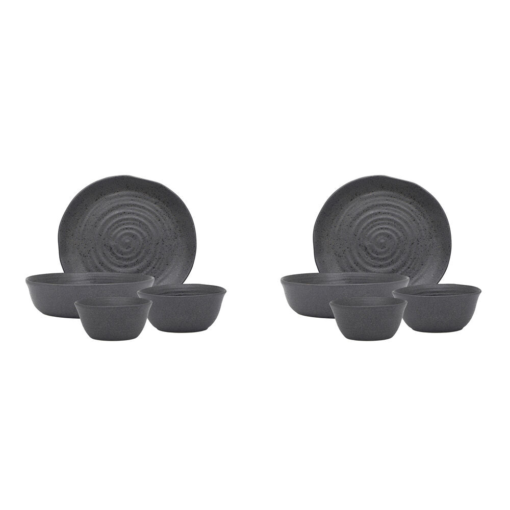 Ecology 4pc Ottawa Stoneware Dinner Set Plate/Bowl Tableware - Stone (2 Pack)