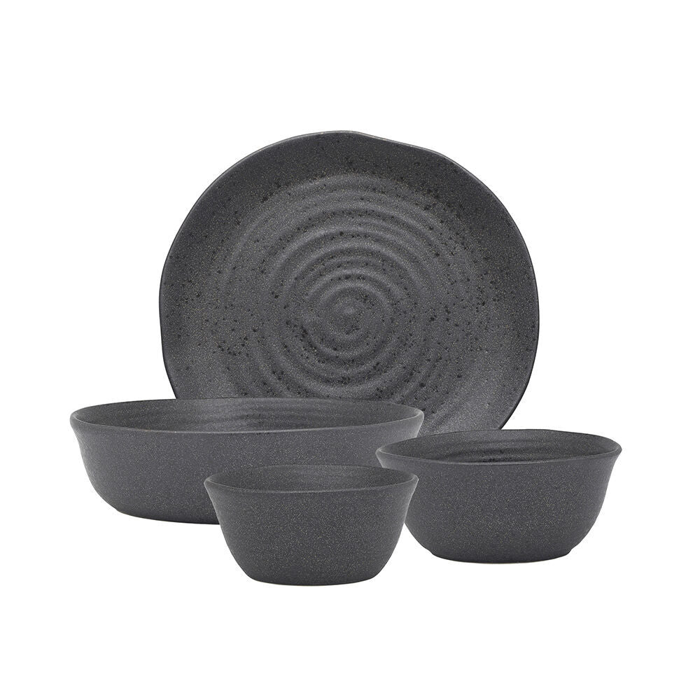 Ecology 4pc Ottawa Stoneware Dinner Set Plate/Bowl Tableware - Stone (2 Pack) — image 2