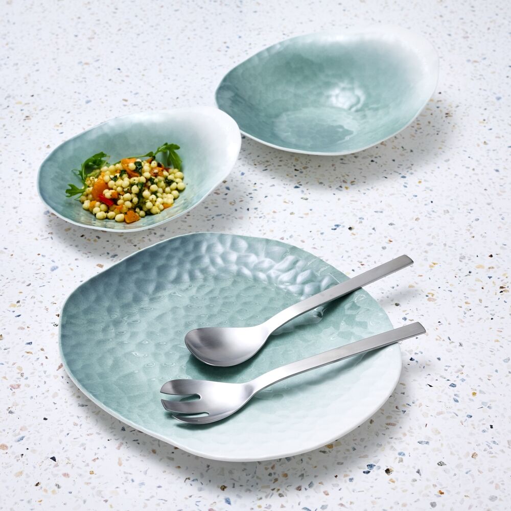 Ecology 30x28cm Meadow Lightweight Reactive Glaze Porcelain Oyster Serving Bowl — image 2