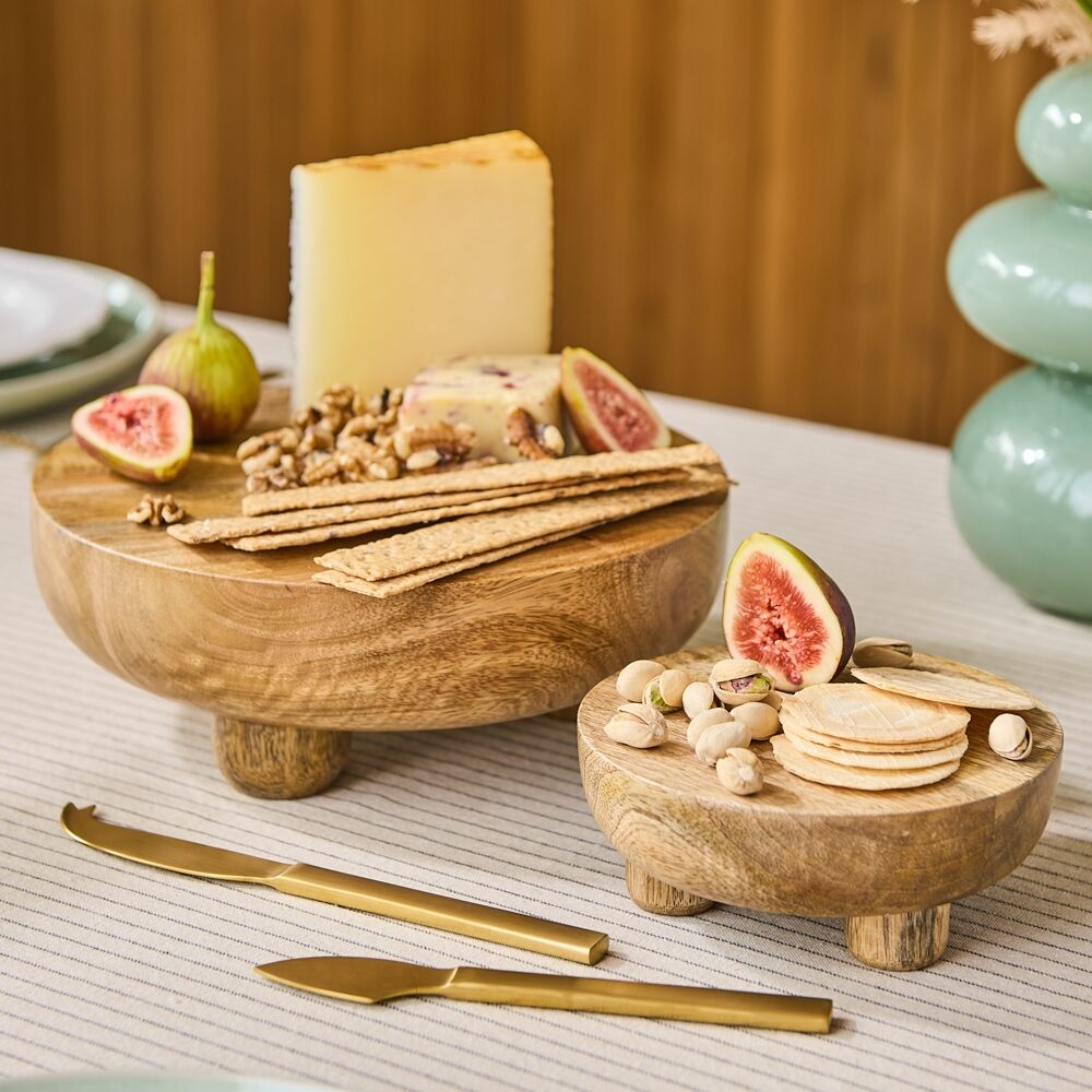 Ecology 25x9cm Dark Brown Drift Footed Mango Wood Raised Serving Bowl — image 3