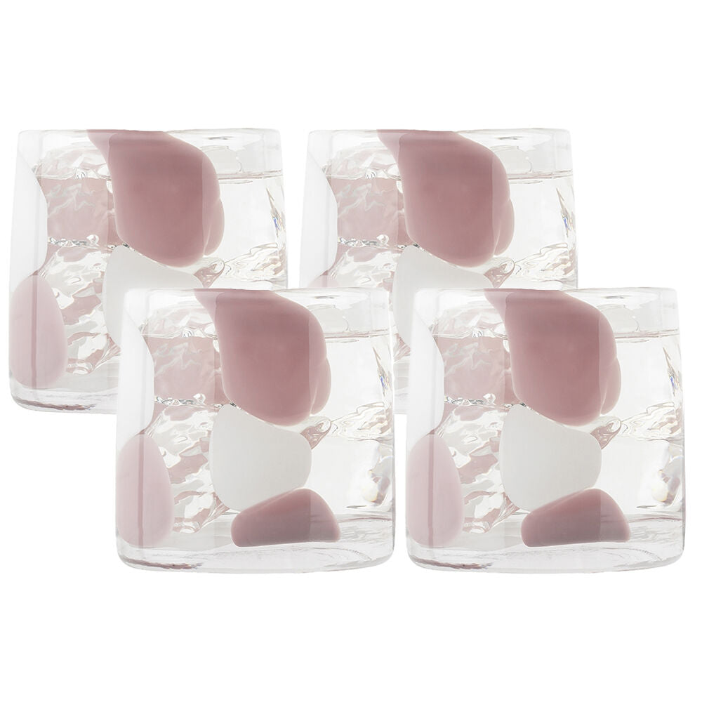Ecology Camille Soda Lime Glass Tumblers Drinking Cups 260ml Blush (4 Pieces)