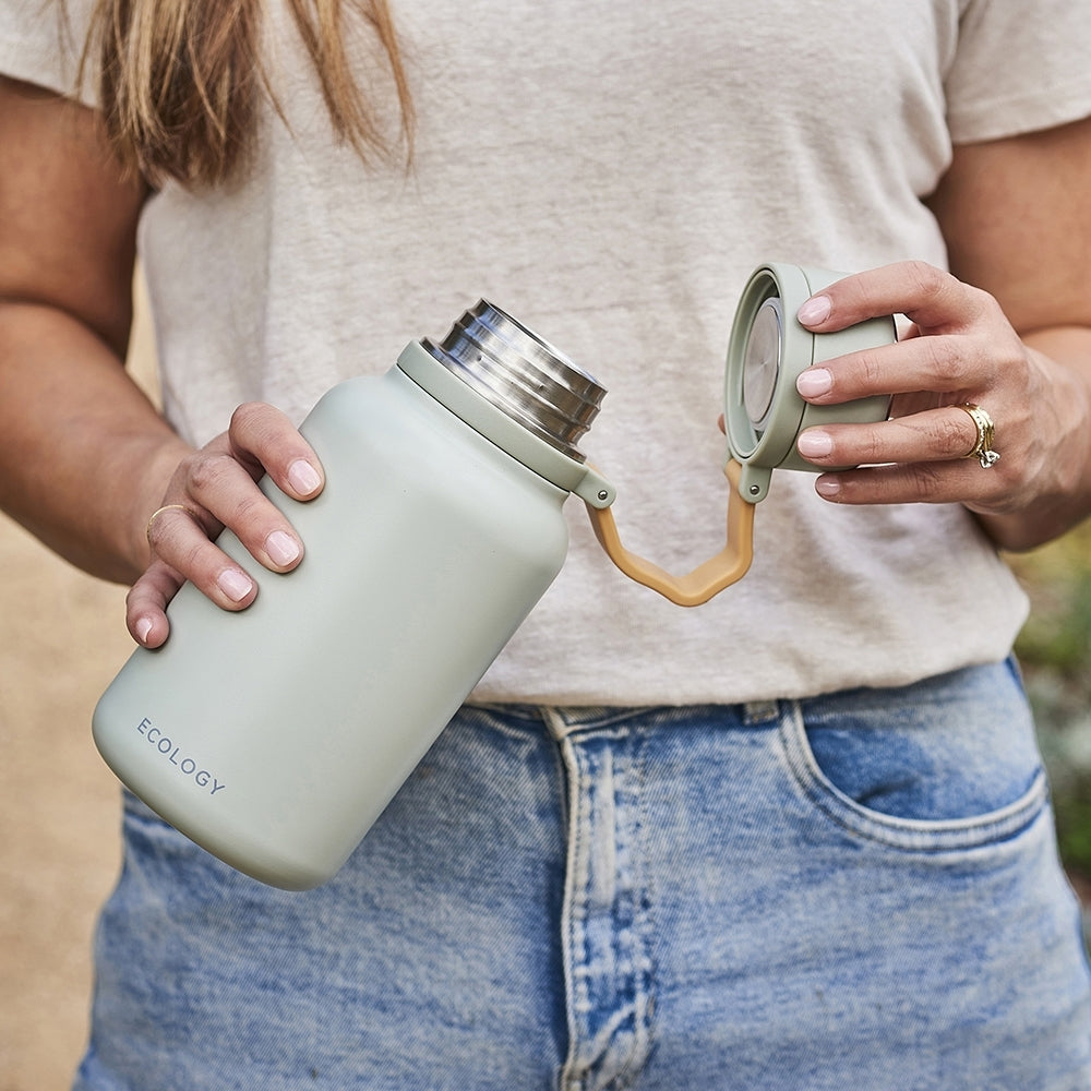 Ecology Esse Stainless Steel Water Drinking Bottle Tumbler 1L/22.5cm Sage — image 2
