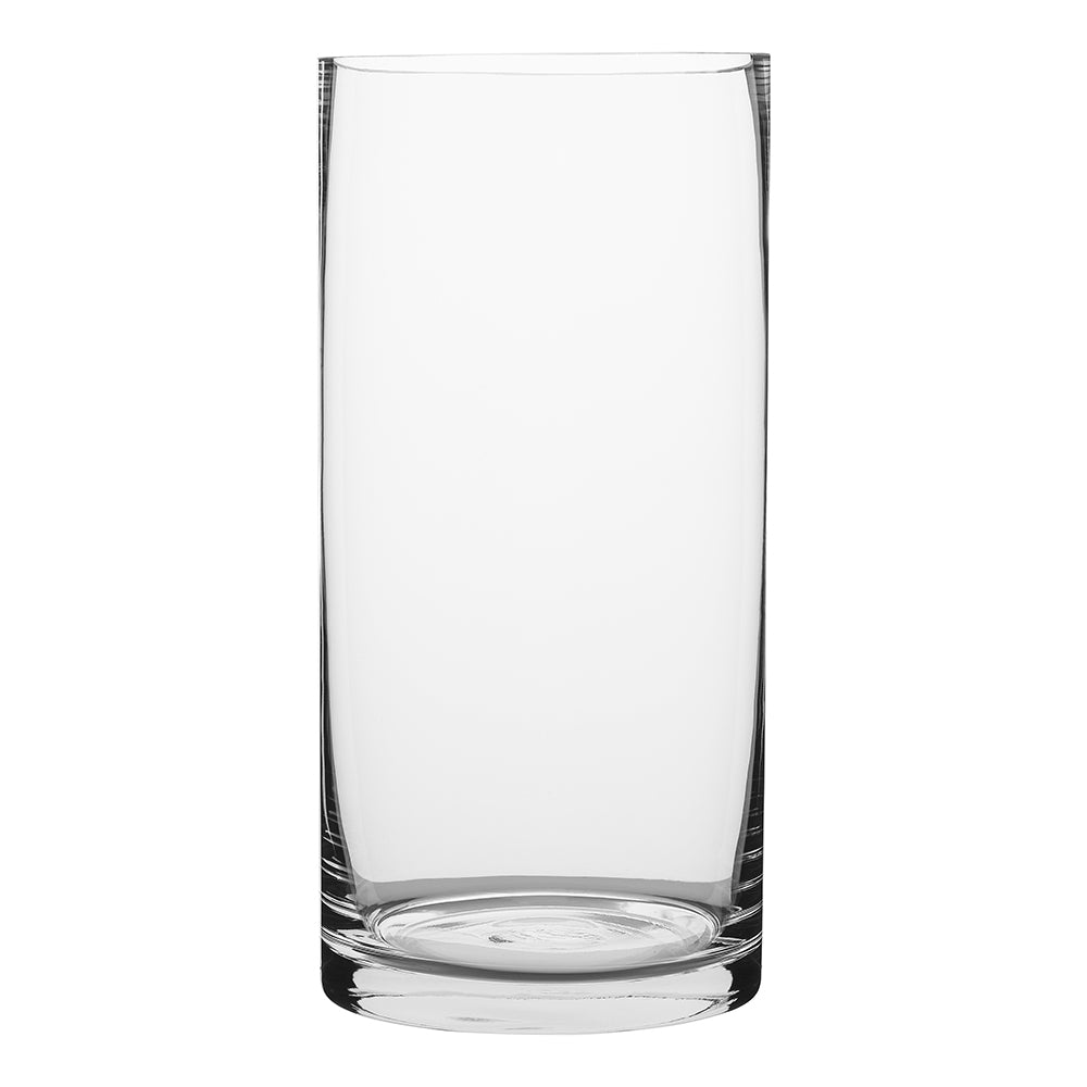 Ecology Fleur Cylinder Soda Lime Glass Vase Decorative Flower Vessel 25cm