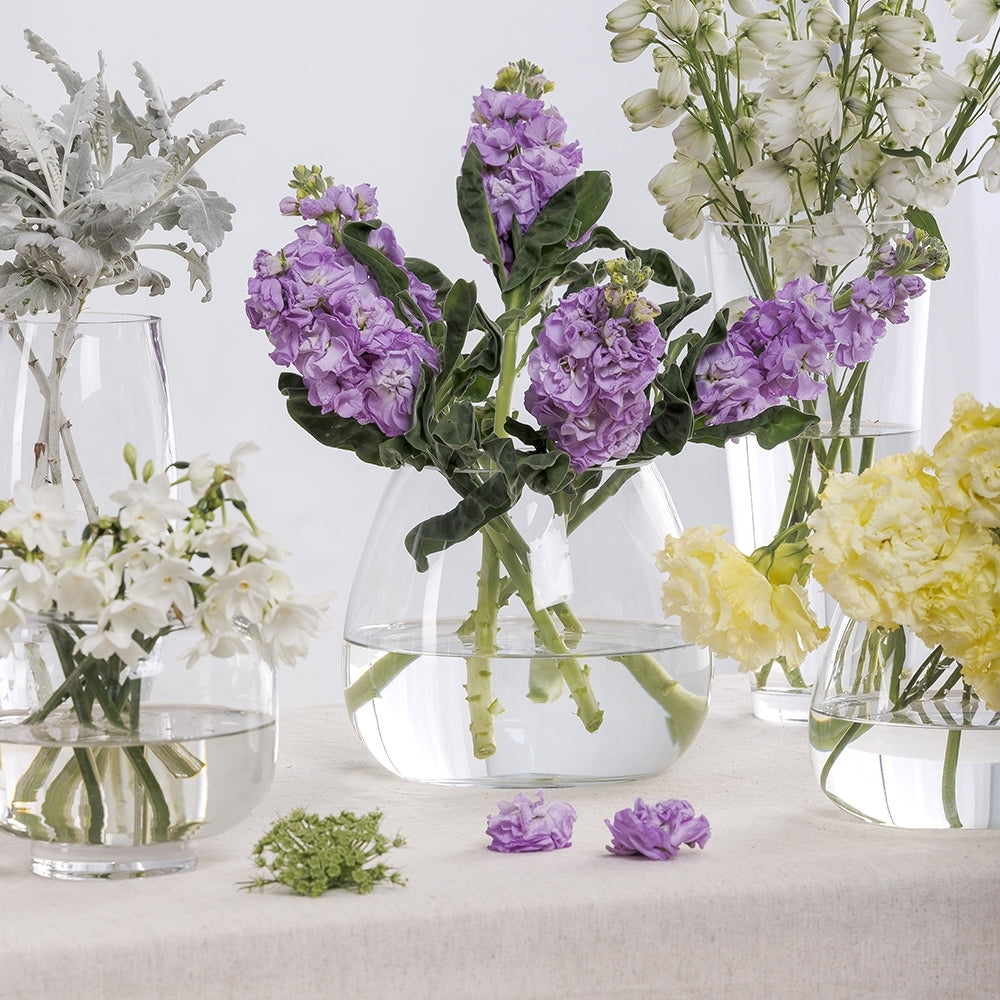 Ecology Fleur Bouquet Soda Lime Glass Vase Decorative Flower Vessel 18cm — image 2