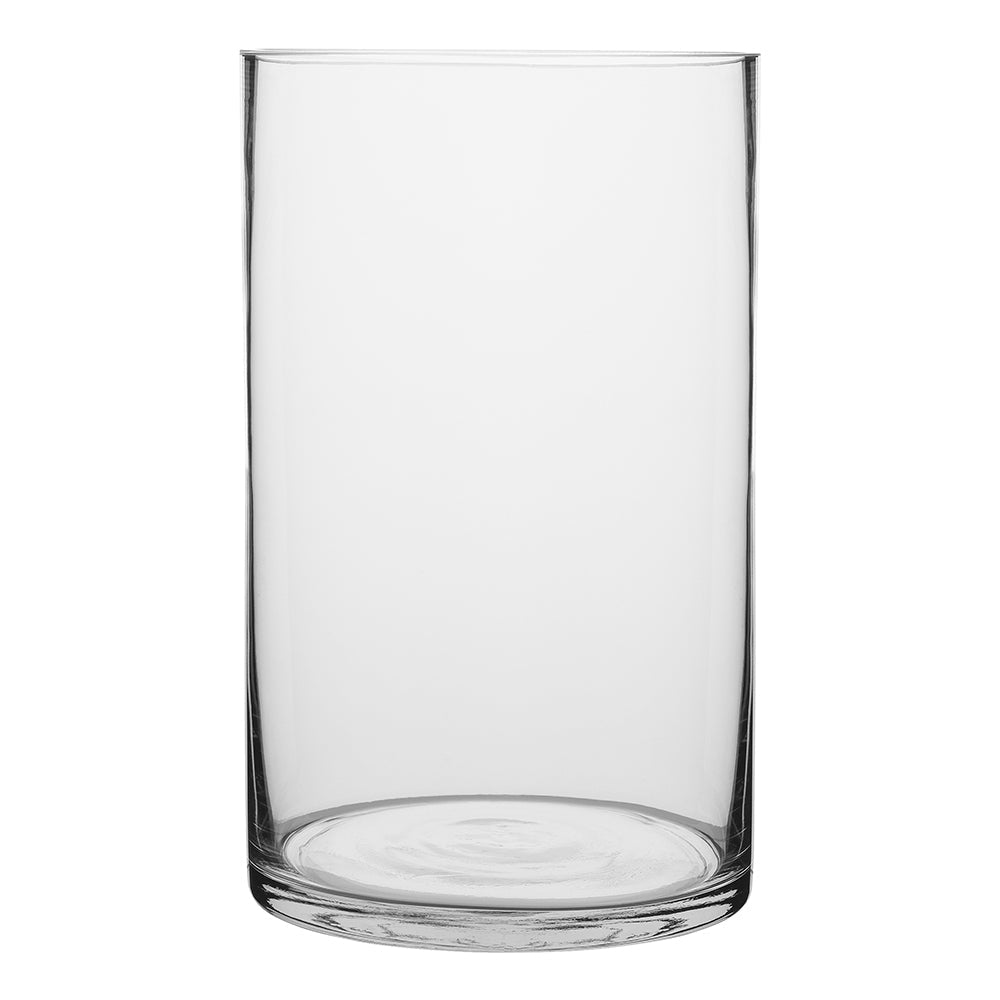 Ecology Fleur Wide Cylinder Glass Home Vase Decorative Flower Vessel 25cm