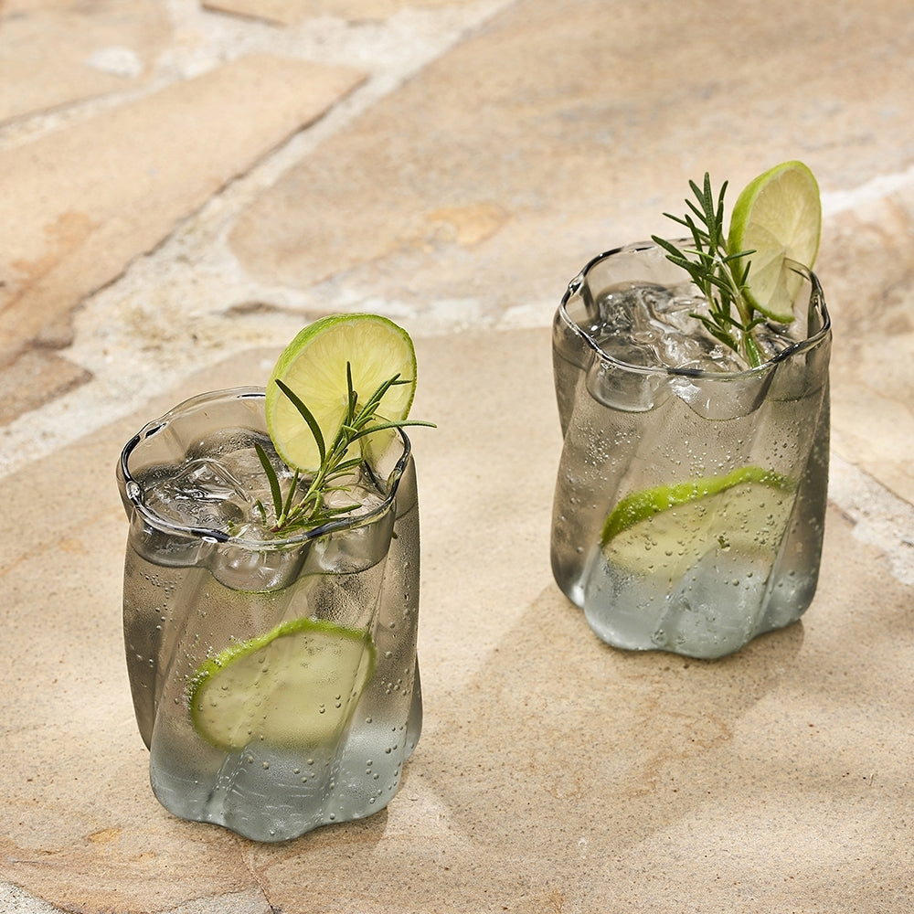 Ecology Elegant Glass Aurora Tumblers Drinking Glasses 330ml/10cm Smoke (4 Pieces) — image 2