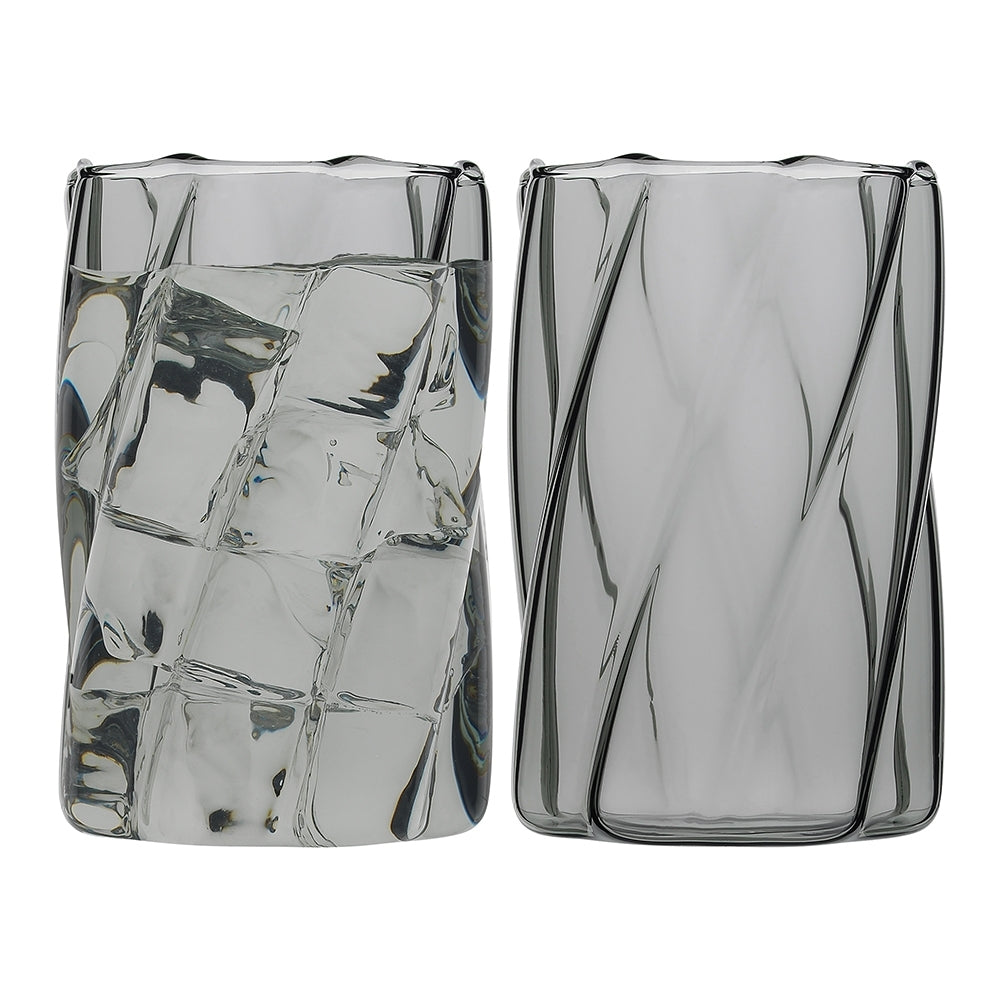Ecology Glass Aurora HiBall Tumblers Drinking Glasses 420ml/12cm Smoke (4 Pieces)