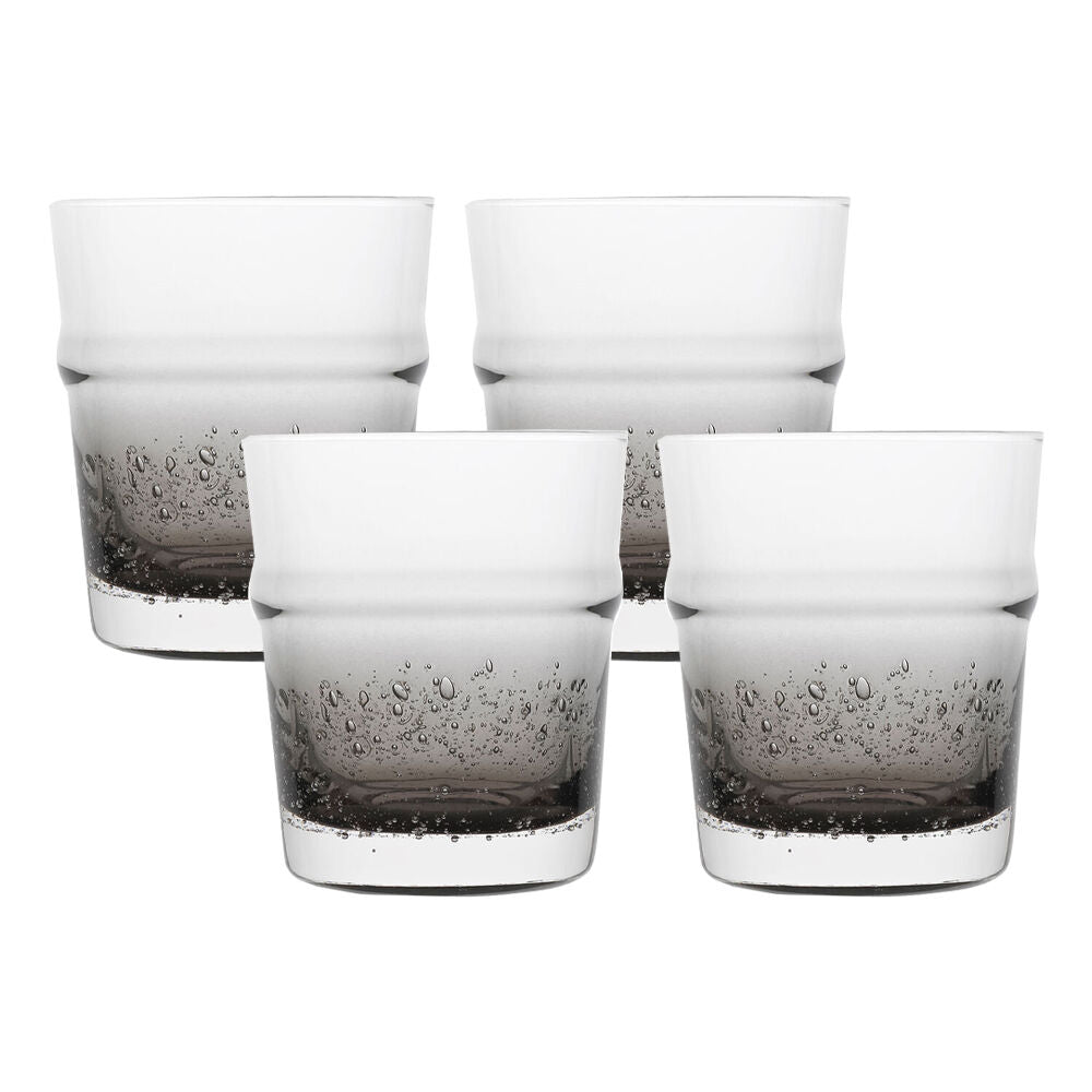 Ecology Dion 260ml Hi Ball Tumbler Drinking Cup Glassware Smoke Grey (4 Pieces)