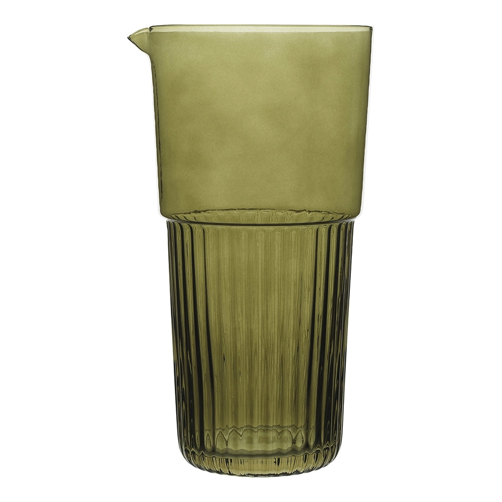 Ecology Kitchenware Soda Lime Glass Callisto Carafe 1.4L/22.5cm Olive Green