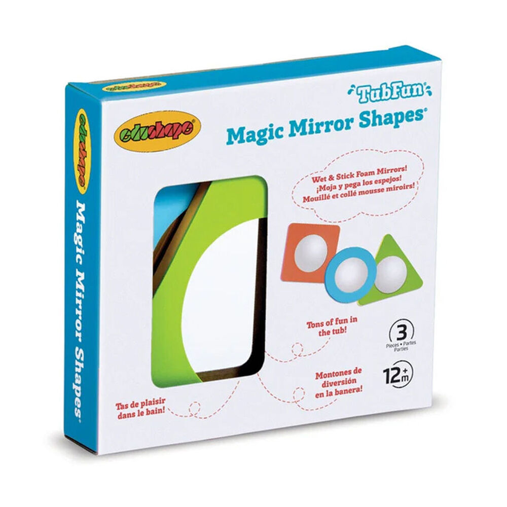 Edushape Tub Fun Magic Mirror Shapes Soft Foam Bath Toy Toddler 12m+ (3 Pieces)