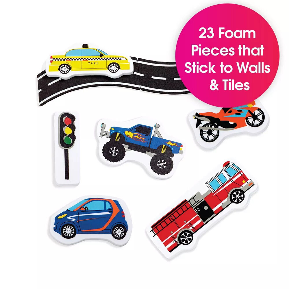 Edushape Kids 3y+ Foam Bath Vehicle Toy Set Magic Creatons Tub Fun Traffic — image 3