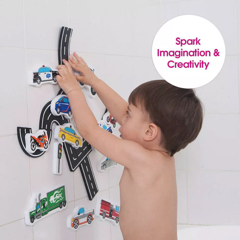 Edushape Kids 3y+ Foam Bath Vehicle Toy Set Magic Creatons Tub Fun Traffic — image 6