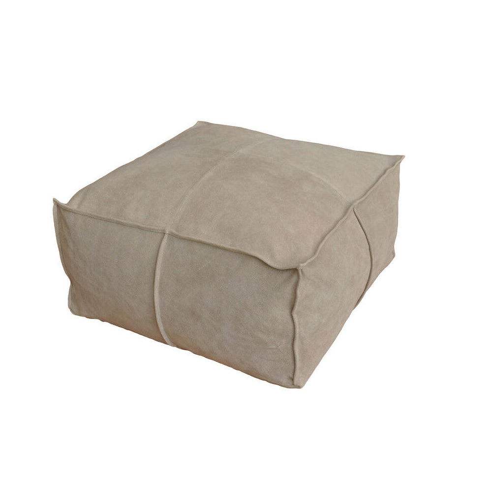 Huxford Grove The Willow Filled Ottoman Chair/Footstool Sqr 60x60cm Light Beige
