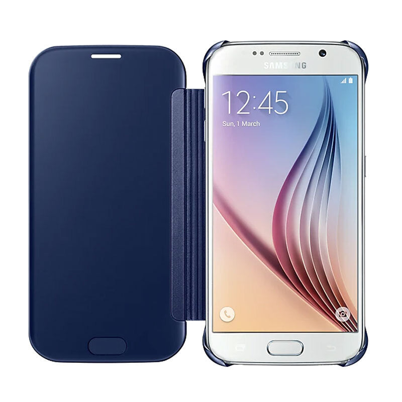 Samsung View Clear Folio Flip Case Protection Cover Genuine for Galaxy S6 Blue