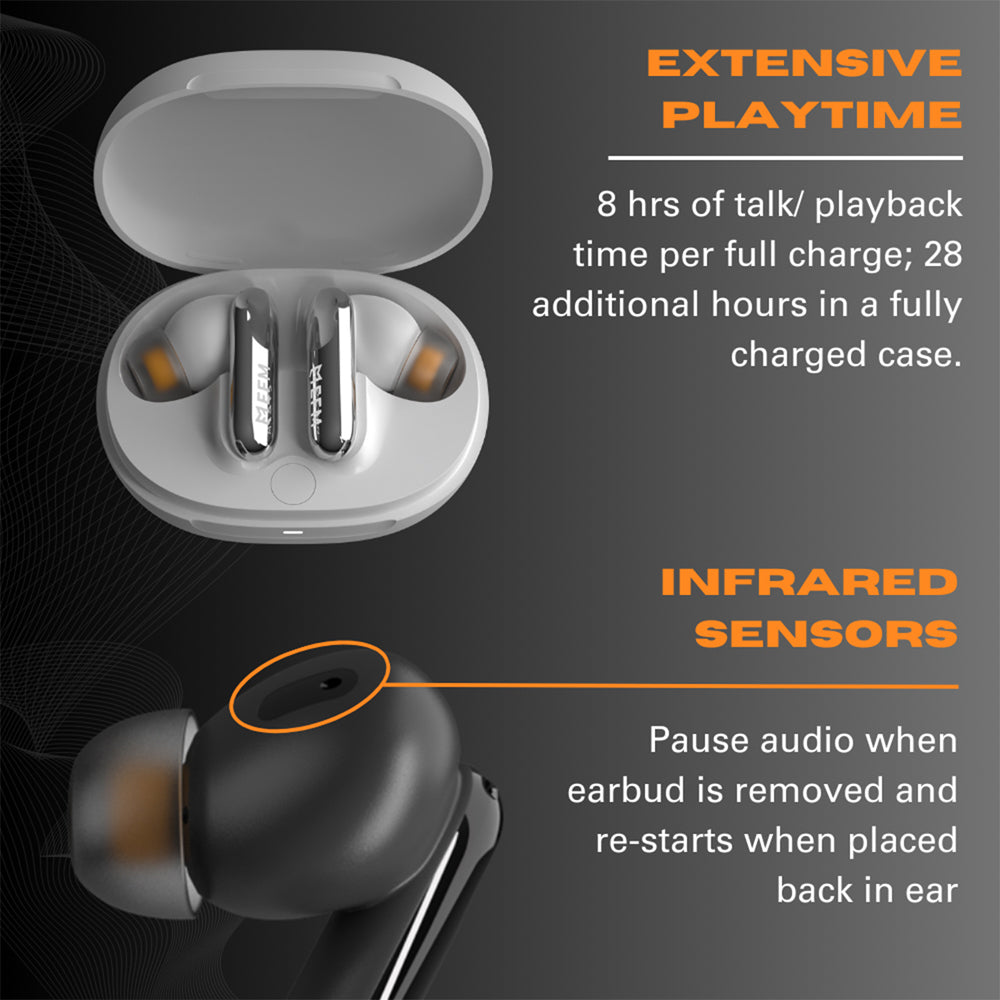 Efm Chicago TWS In-Ear Wireless Earbuds/Earphones w Active Noise Cancelling BLK — image 5