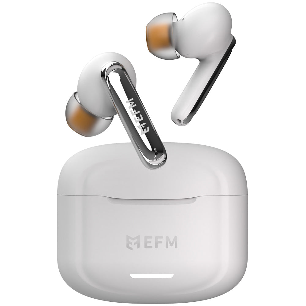Efm New Orleans TWS In-Ear Wireless Earbuds/Earphones w Noise Cancelling — White