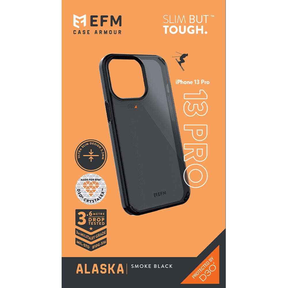 Efm Alaska Case Armour Cover w/ D3O Crystalex For iPhone 13 Pro Smoke Black — image 7