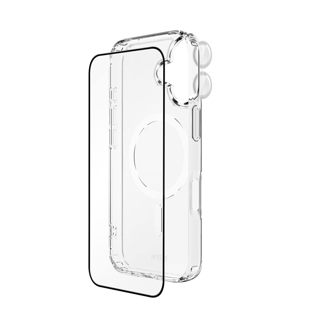 Efm Case, Screen Protector and Camera Lens Bundle for iPhone 17 6.3in Clear (3 Pieces)
