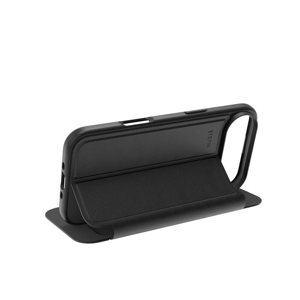Efm 6.5in Black Venice Leather Wallet Phone Case For iPhone 17 Air — image 2
