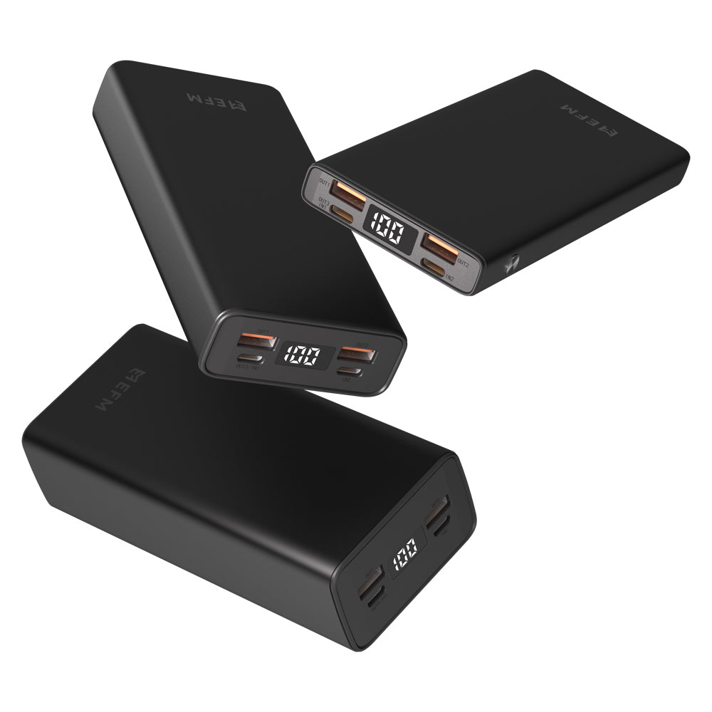Efm Digital 20W 30000mAh Power Bank Usb-a/usb-c Charger Port Universal Black — image 3
