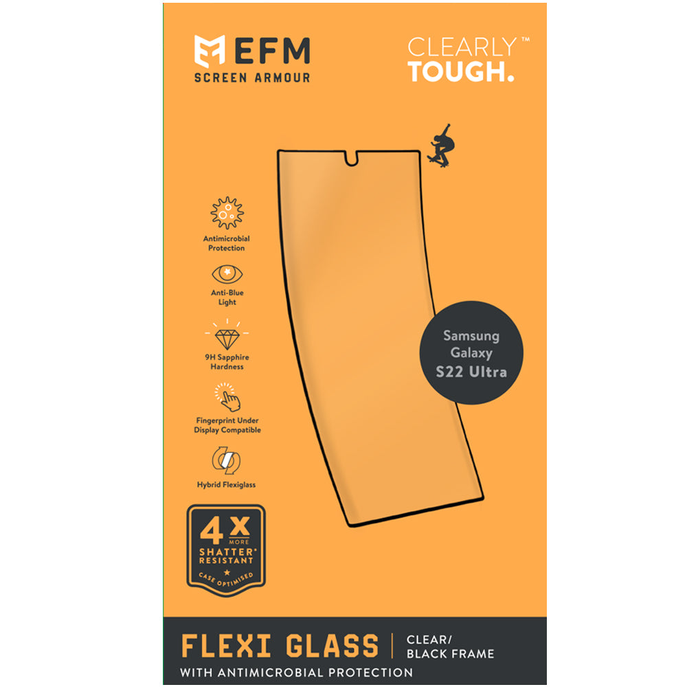 Efm FlexiGlass Screen Armour Guard Protector For Samsung Galaxy S22 Ultra Clear — image 3