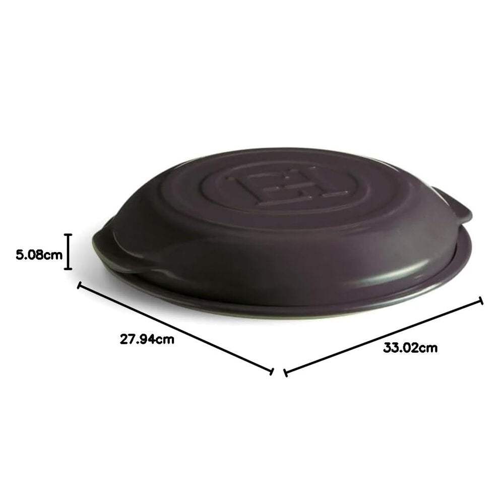 Emile Henry 34cm Tarte Tatin Set Pie/Cake Cooking/Serving Dish/Plate Charcoal