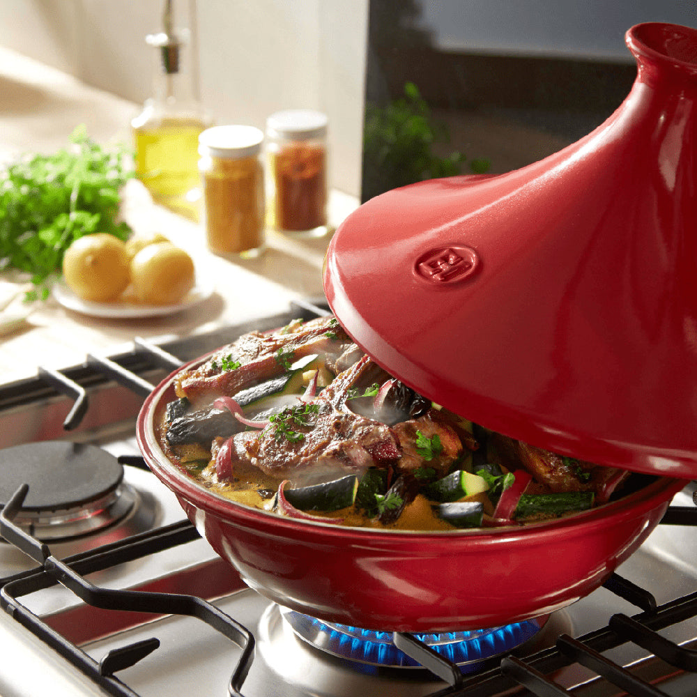 Emile Henry 3.5L/32cm Ceramic Tagine Kitchen Cooking Stewpot w/ Lid Charcoal — image 2