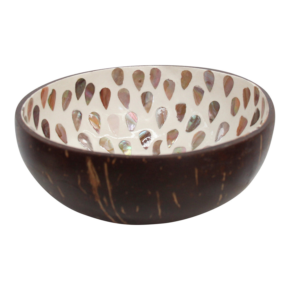 LVD Shell Drop Natural 13cm Decorative Coco MOP Bowl Container Home Desk Decor Round