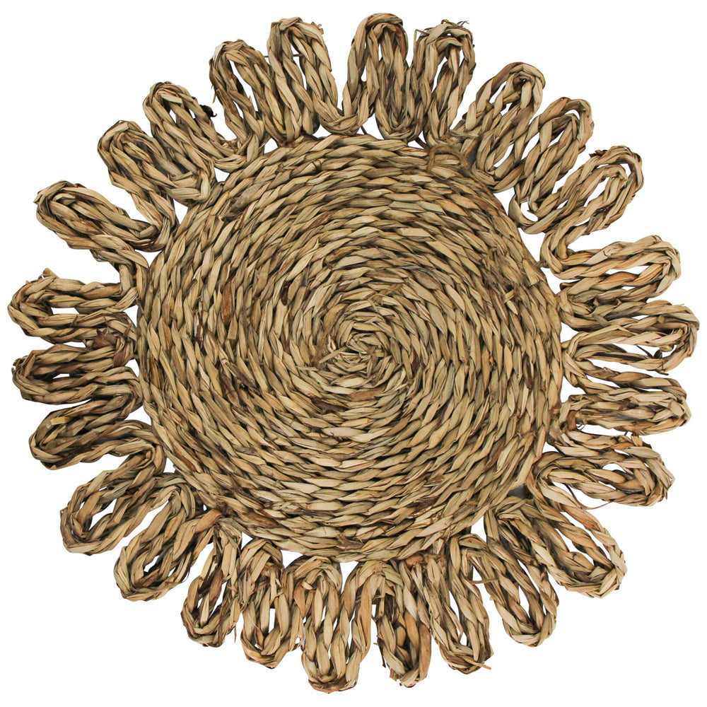 LVD Placemat Natural Decorative Home Kitchen Tabletop Decor 35x35cm Round (6 Pack) — image 2
