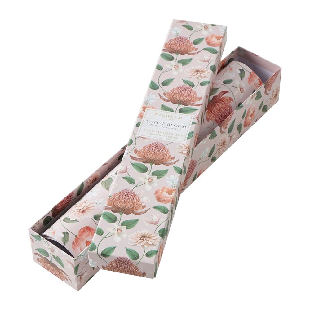 Pilbeam Living Native Bloom Scented Fragrance Decorative Drawer Liner Sheets (6 Pieces)