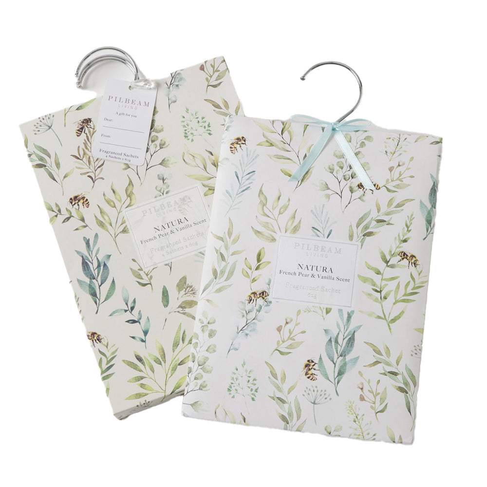 Pilbeam Living Limetta Scented Hanging Sachets Set French Pear & Vanilla (4 Pieces)