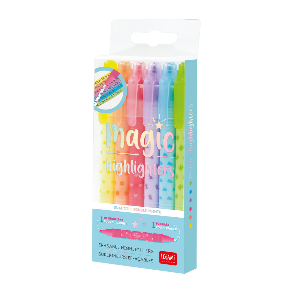 Legami 6pc Legami Erasable Highlighters Pen Writing Stationery Set Assorted Colour (2 Pack) — image 2