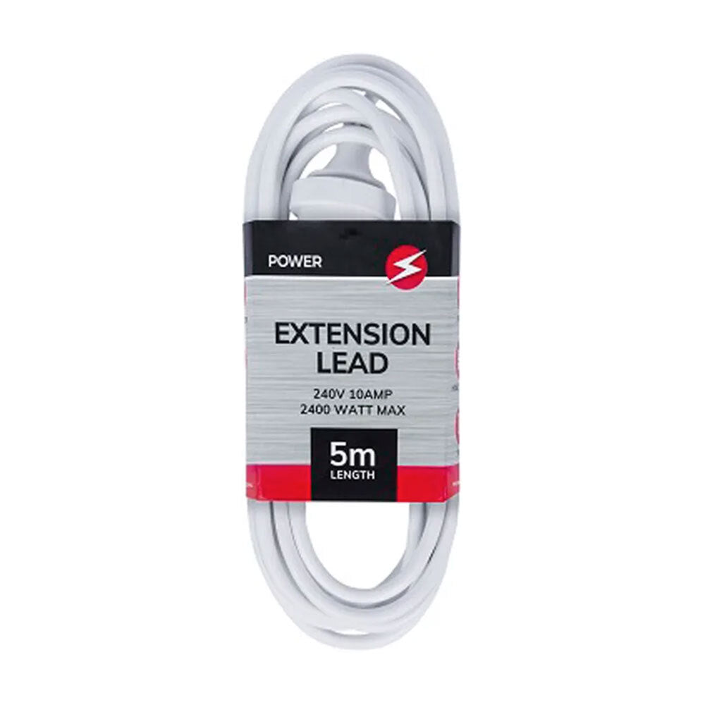 Unbranded 5m Extension Lead/Cord Cable AU/NZ 2400W/240V/10Amp Indoor Home Power Plug