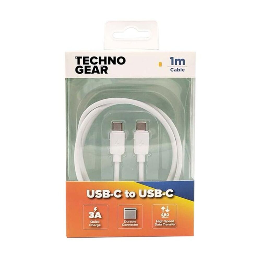 Tgear 1m USB-C-to-USB-C Charging and Data Cable High Speed 3A Quick Charge
